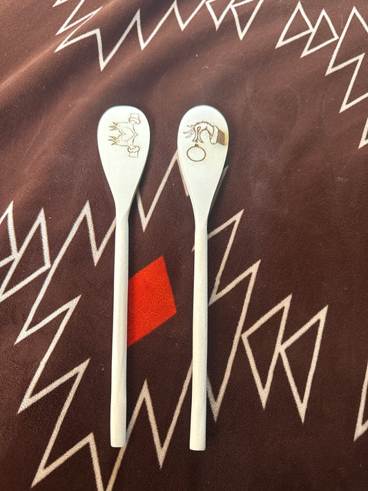 Grinch wooden spoon set
