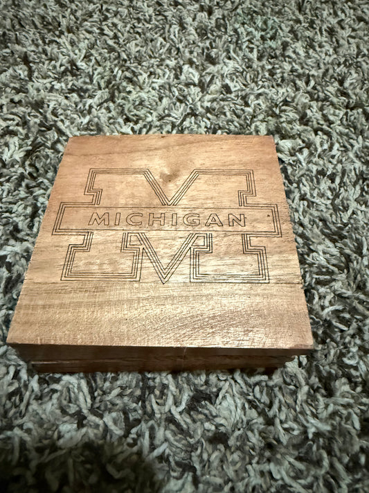Wooden Michigan Coasters