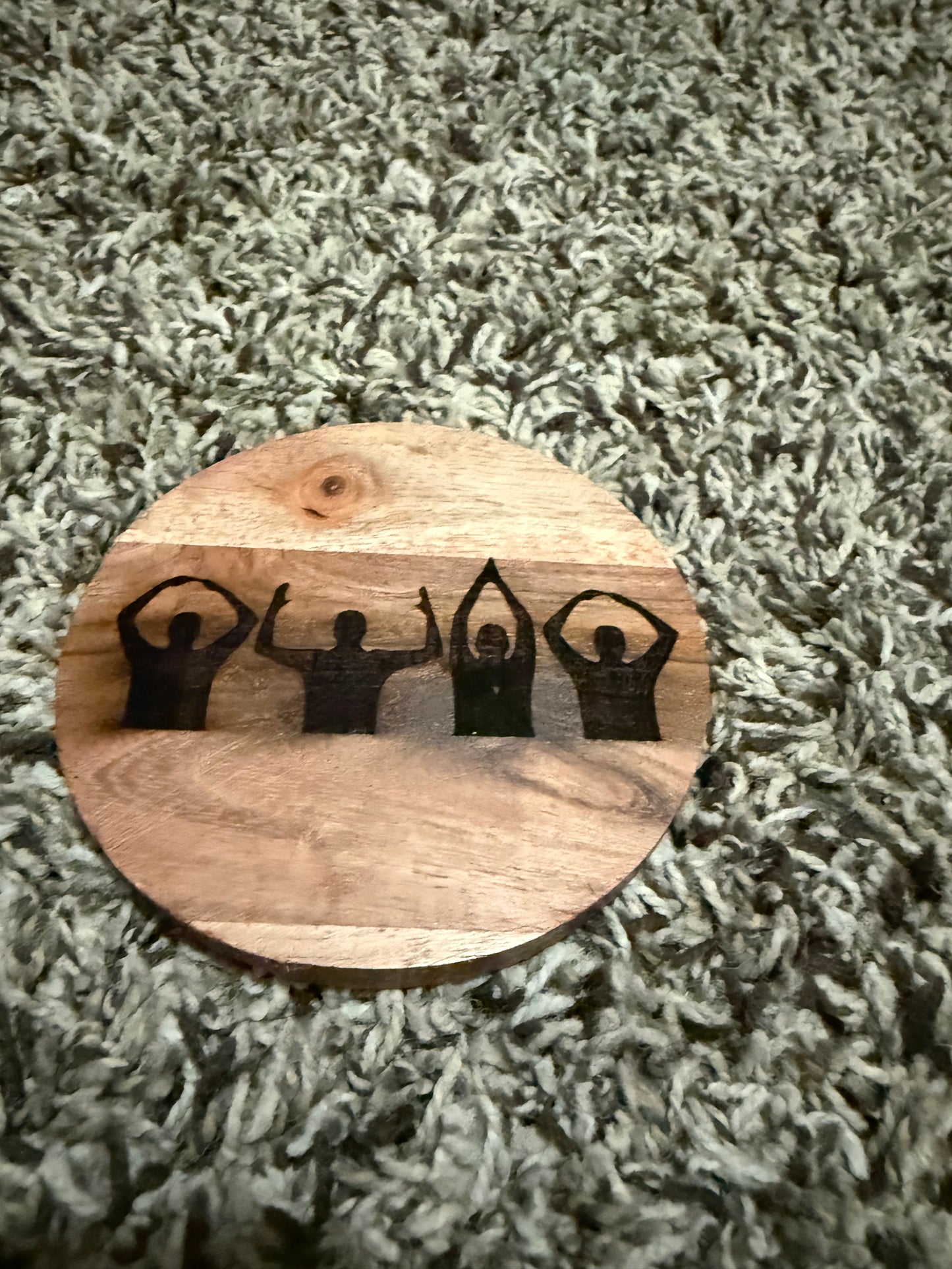 Wooden Ohio State Coasters