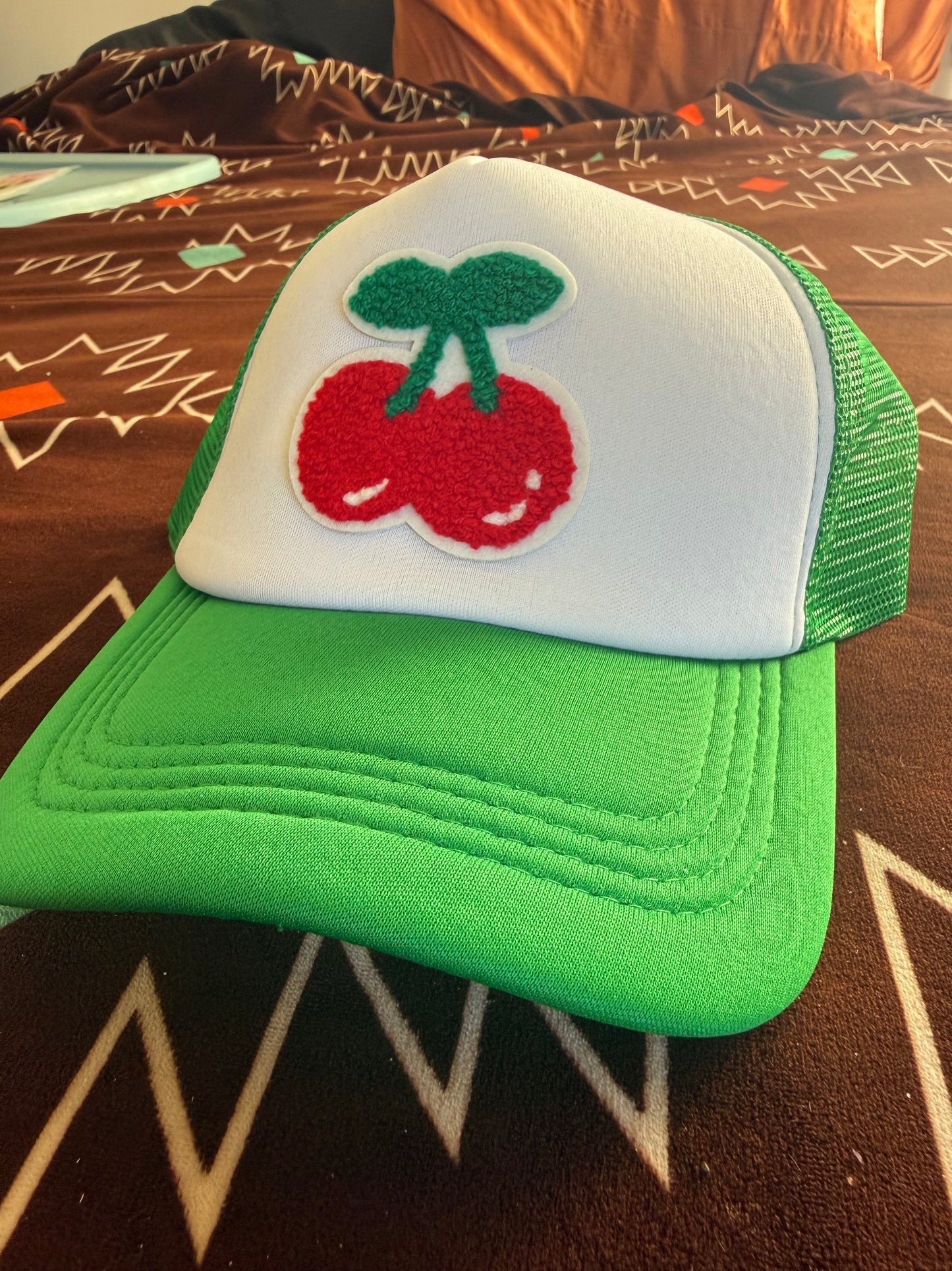Cherry trucker hat